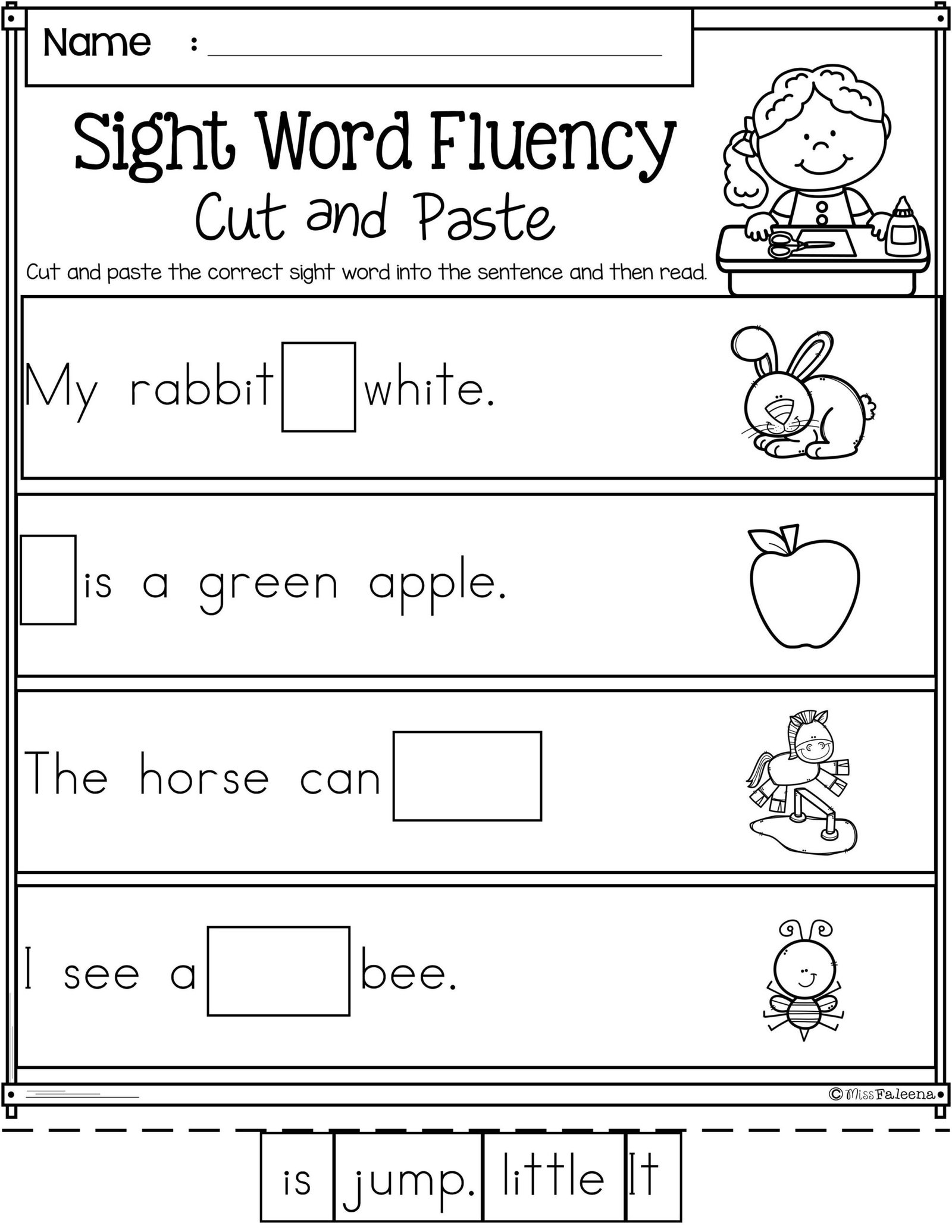 Free printable kindergarten sight word worksheets - jamesdast