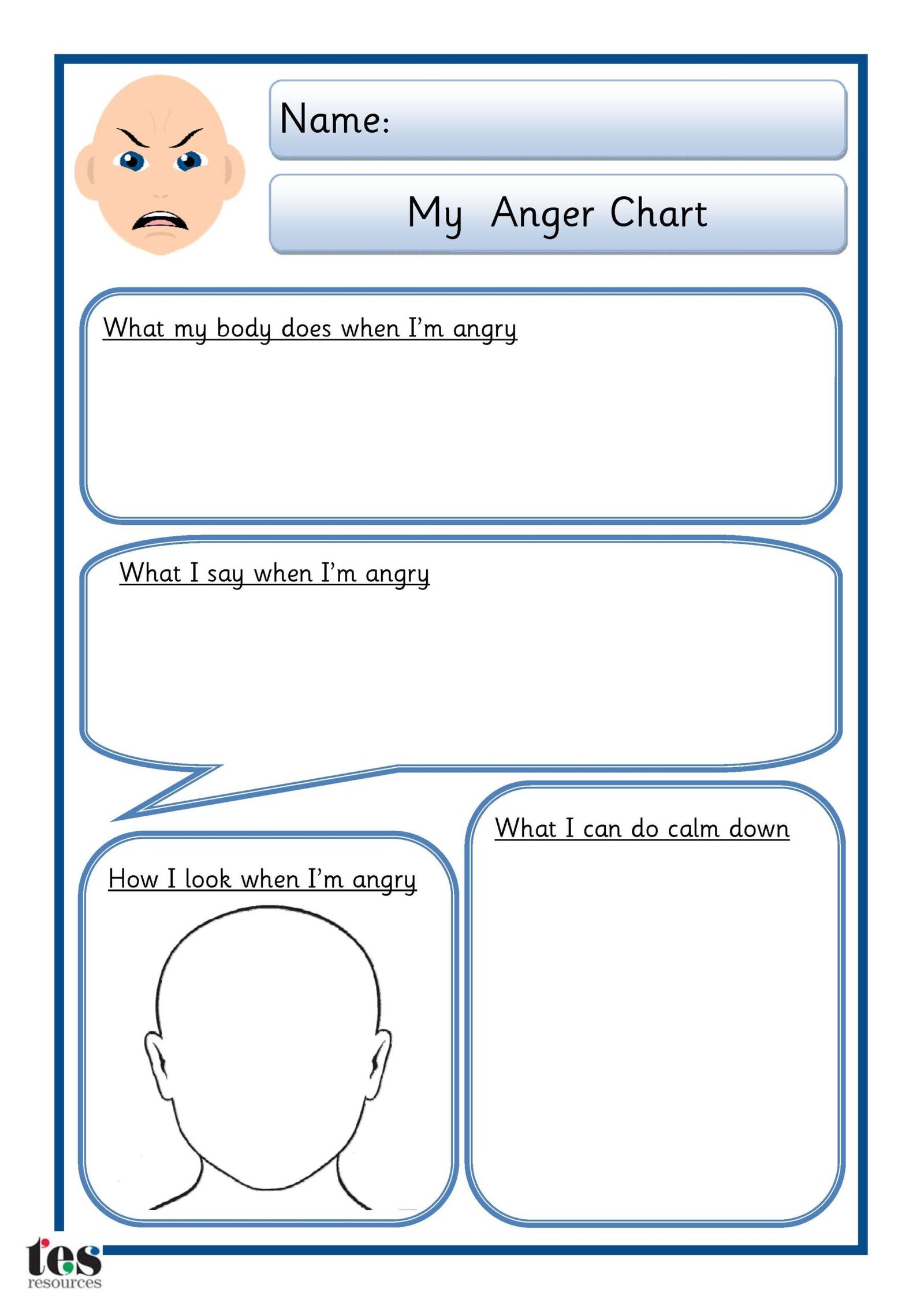 Autism Anger Management Worksheets