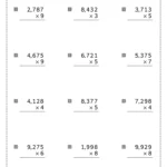 Multiple Digit Multiplication Worksheets Multi Digit Multiplication Worksheets – Math Monks