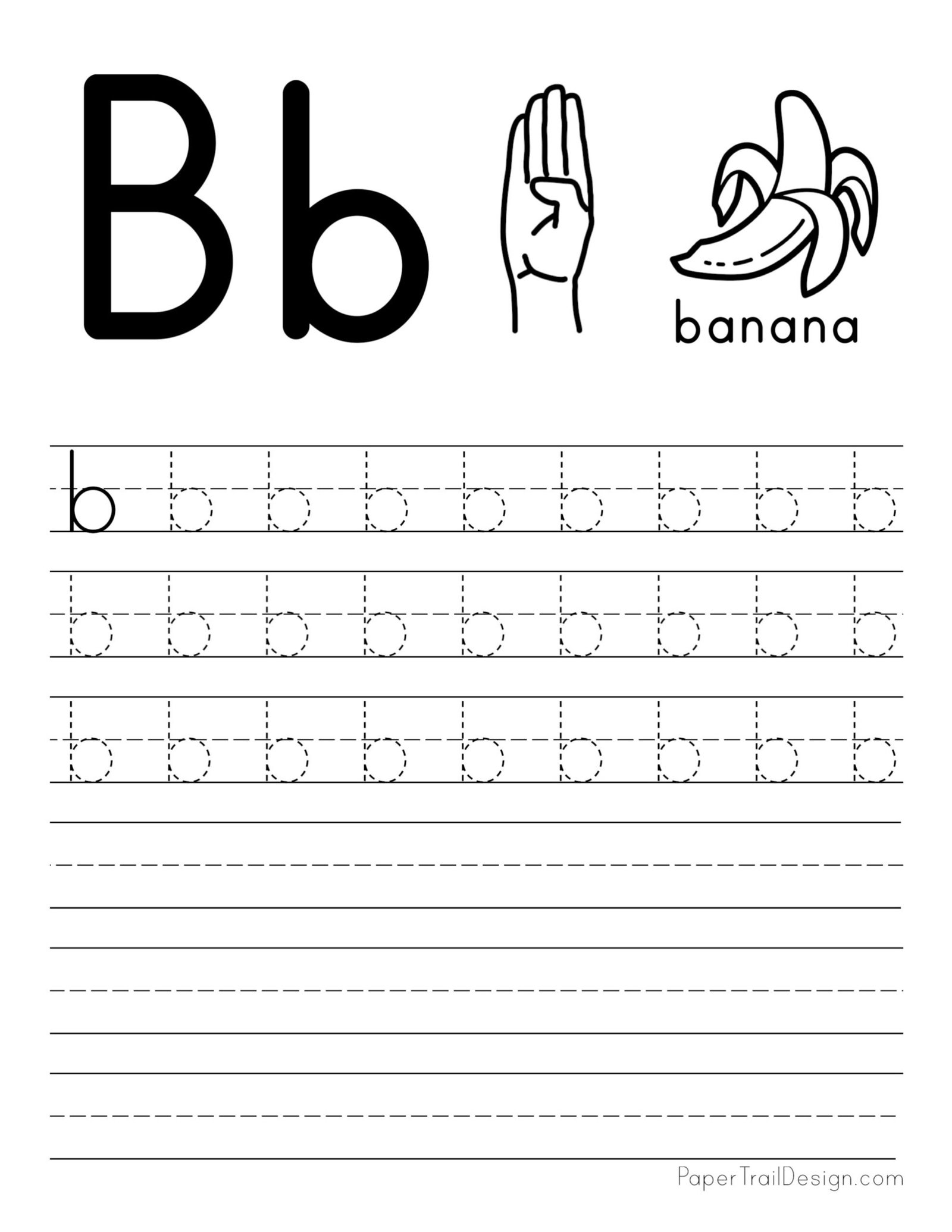 Free Letter Tracing Worksheets | Paper Trail Design Free Letter Tracing Worksheets | Paper Trail Design