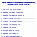 Free Printable Self Esteem Worksheets