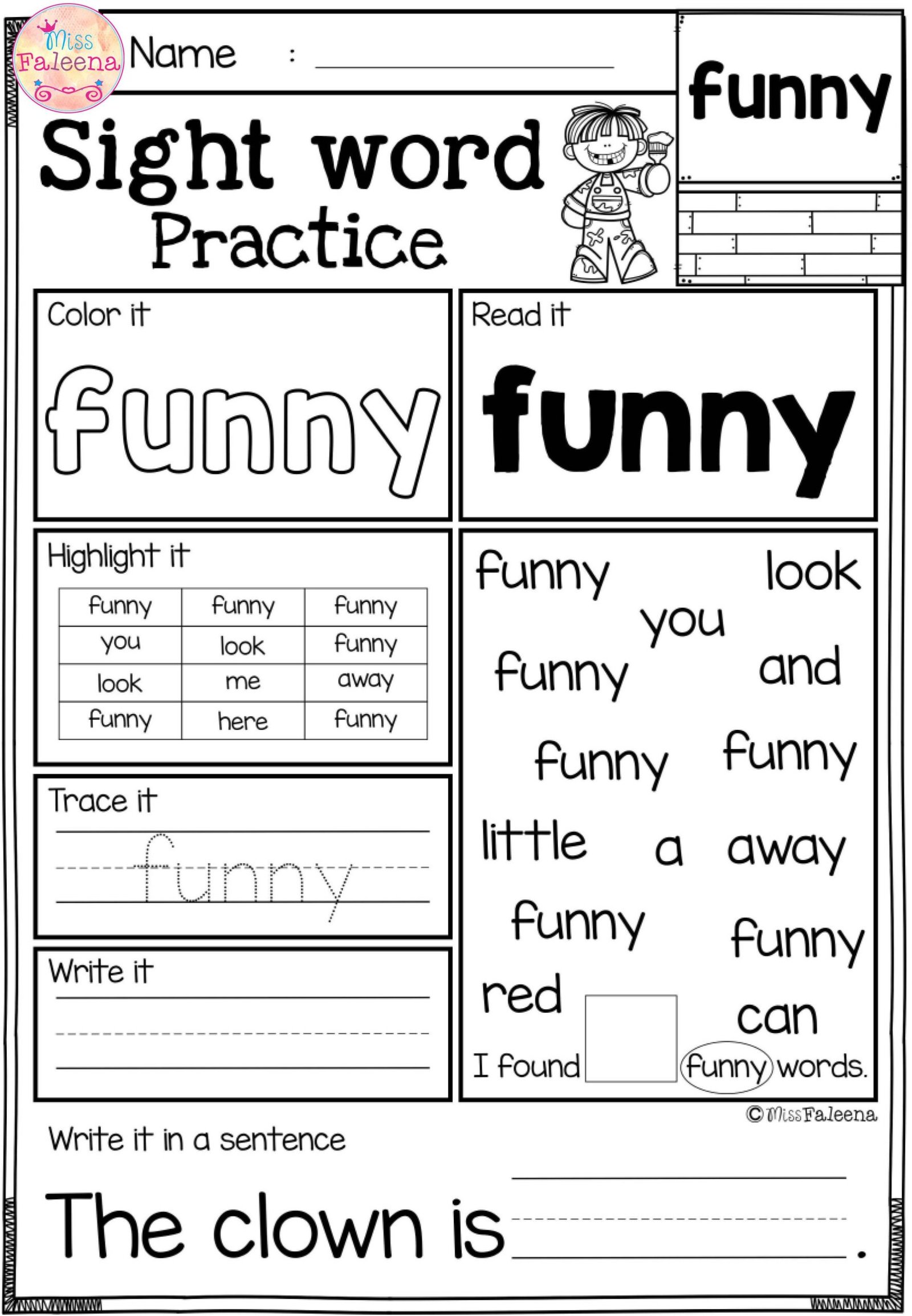 Free Sight Word Practice | Sight word worksheets, Word practice ... Free Sight Word Practice | Sight word worksheets, Word practice ...