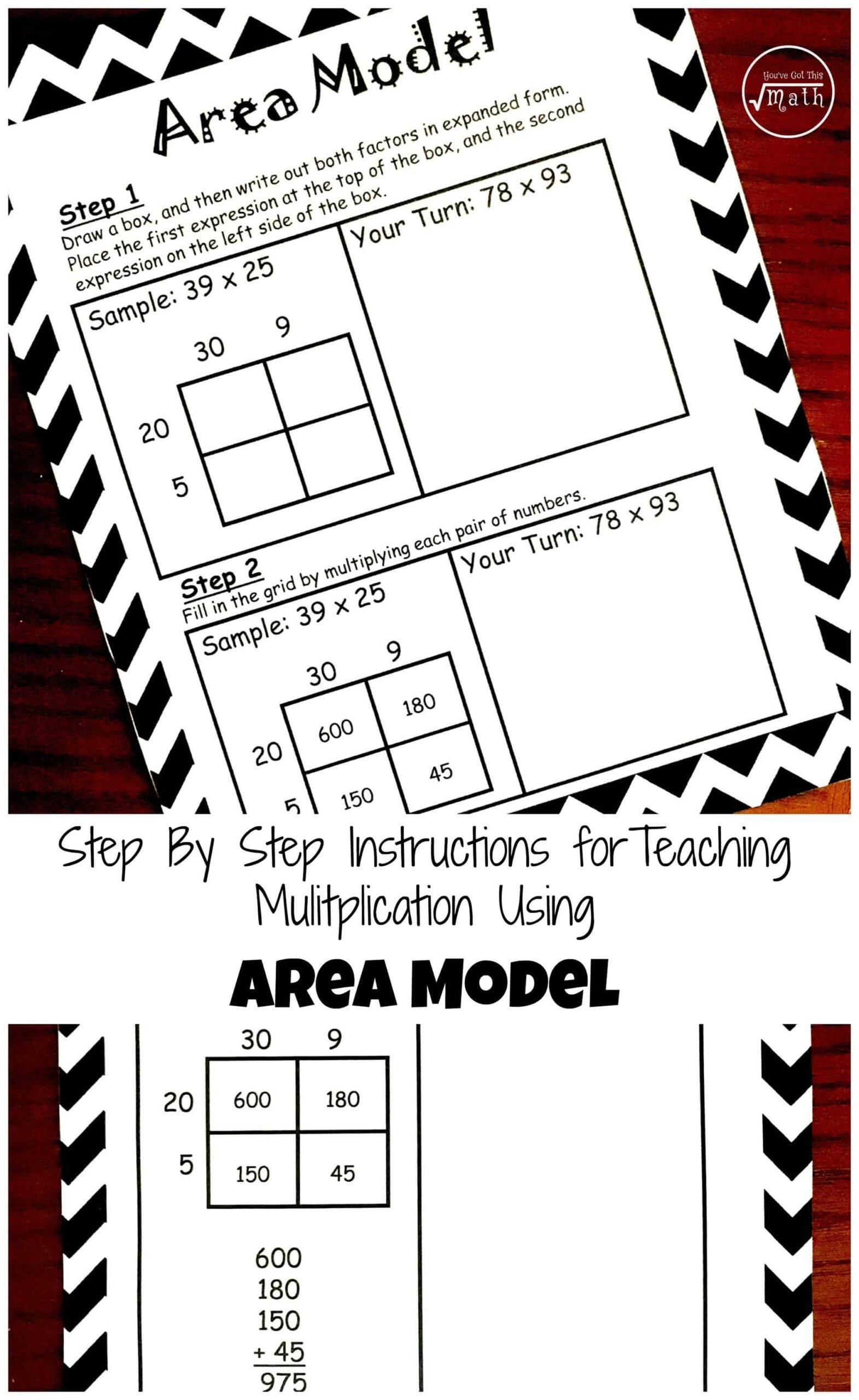 Free Printable Area Model Multiplication Worksheets - Printable Templates by Nora