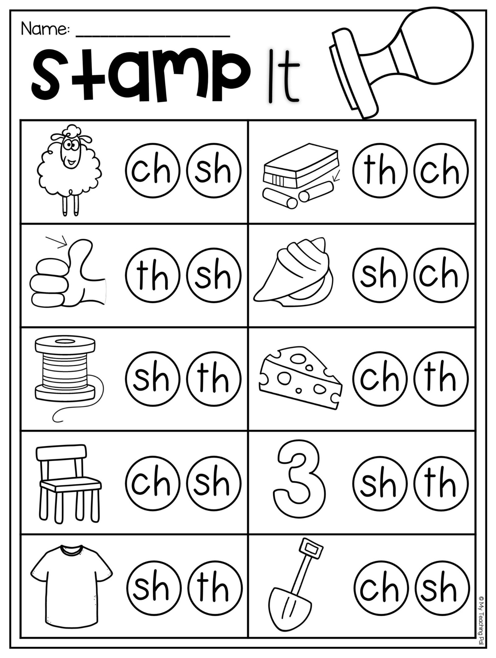 Digraph Blend Worksheet Digraph Blend Worksheet