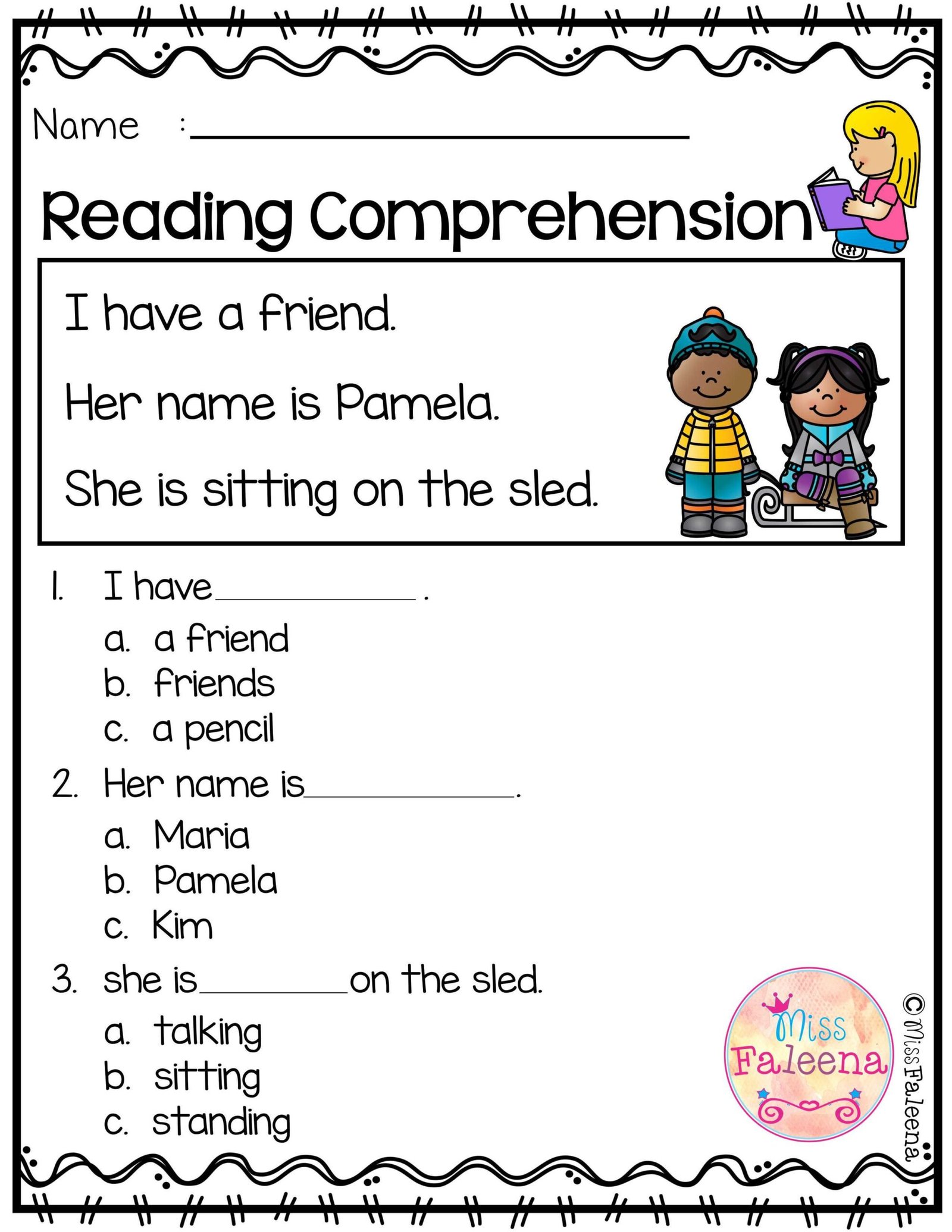 13 Winter Reading Comprehension Worksheets Preschool ~ Coloring Style ... 13 Winter Reading Comprehension Worksheets Preschool ~ Coloring Style ...
