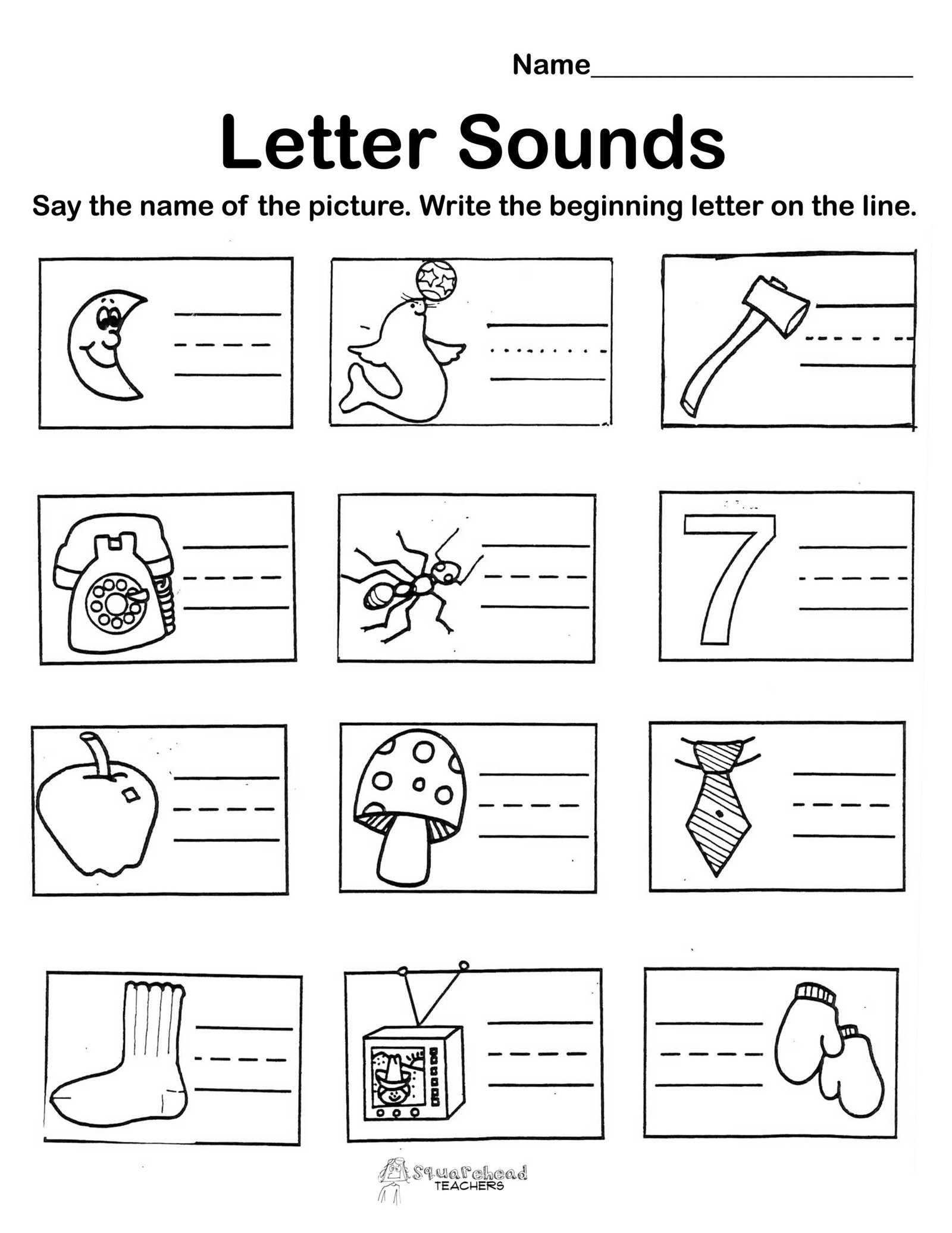 Letter Sounds (free worksheets!) | Squarehead Teachers