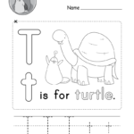 Letter T Alphabet Activity Worksheet – Doozy Moo