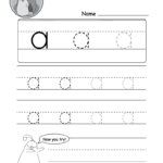 Lowercase Letter “a” Tracing Worksheet – Doozy Moo
