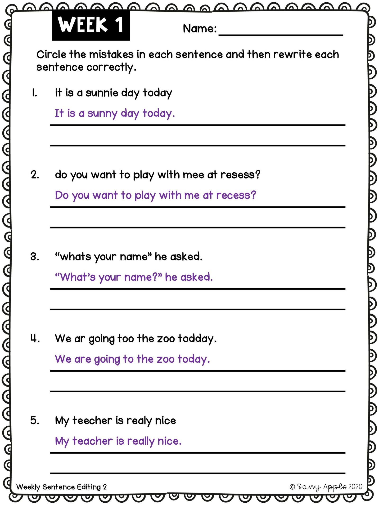 20++ Editing Sentences Worksheet – Worksheets Decoomo
