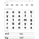 Sight Words Practice Word Search: and, big, can, why, not, one | A to Z …