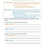Compound Complex Simple Sentences Worksheet