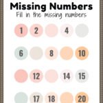 Missing Numbers Worksheet – Free Printable PDF for Kids