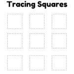 Tracing Square Shapes Worksheet – Free Printable PDF