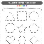 Tracing Shapes Worksheet | Maths Crunch