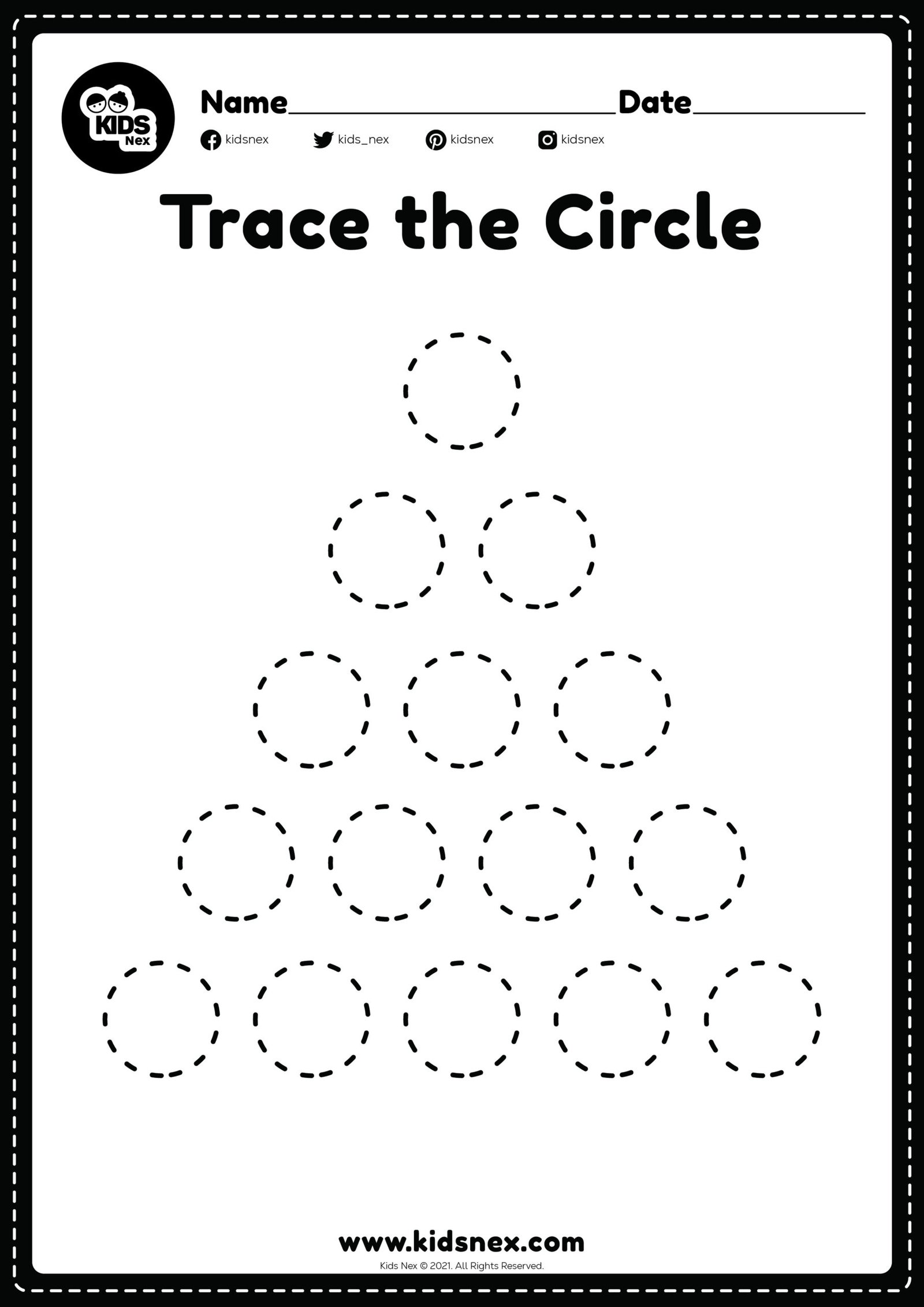 Tracing Circles Worksheet - Free Printable