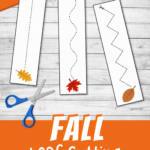 Falling Leaf Cutting Practice Strips (Fall Cutting Worksheet …