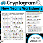New Year’s Cryptogram and Decoding Worksheets | Made By Teachers
