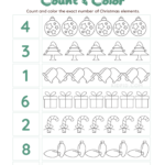 Count & Color Christmas Worksheets for Kids – Kidpid