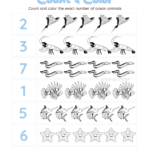 Count & Color Ocean Animal Worksheets for Kids – Kidpid