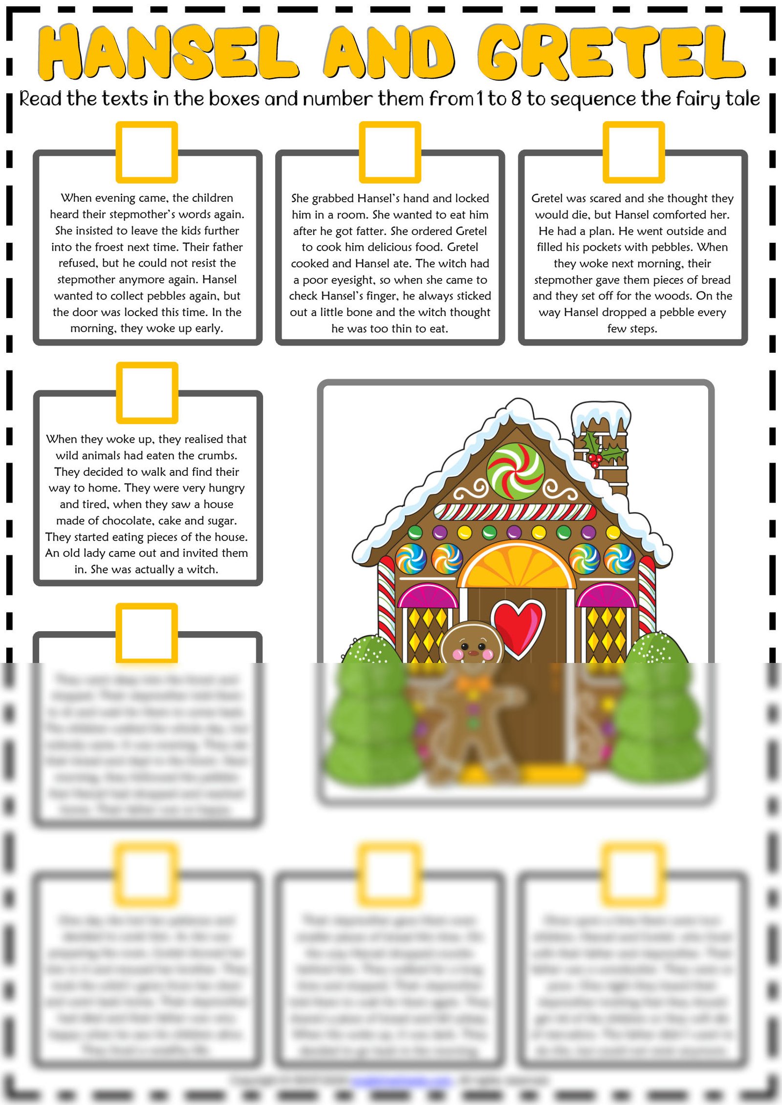 Hansel And Gretel Worksheets