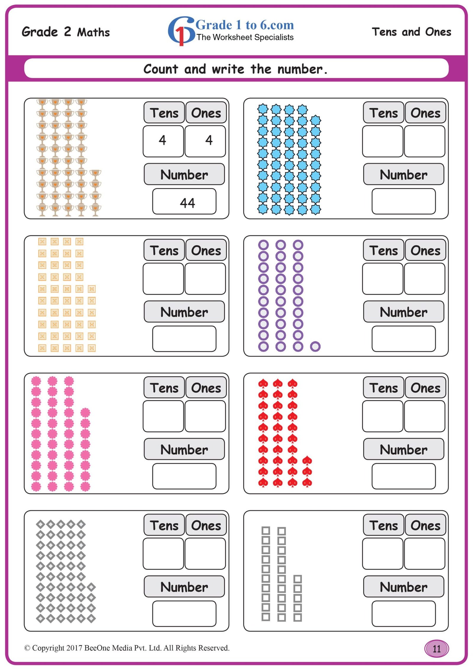 Tens And Ones Worksheets For Kindergarten Pdf
