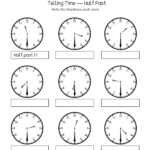 Hour And Half Hour Worksheets Telling Time Worksheets To The Hour And Half Hour