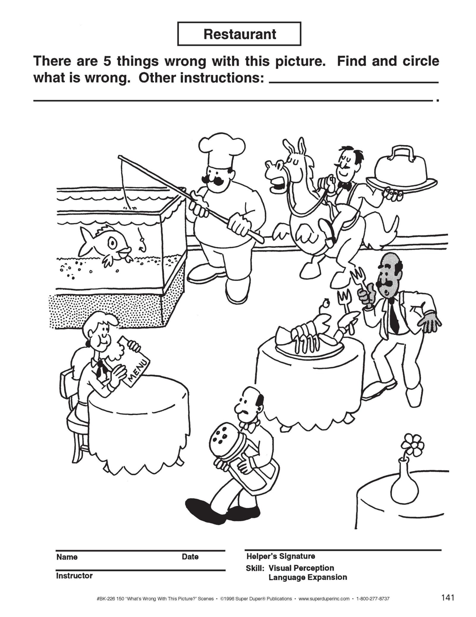 What's Wrong With This Picture Fun Sheet | Kids critical thinking, Slp ...