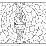 Sweet and Tasty Ice Cream Color by Number coloring page | Free …