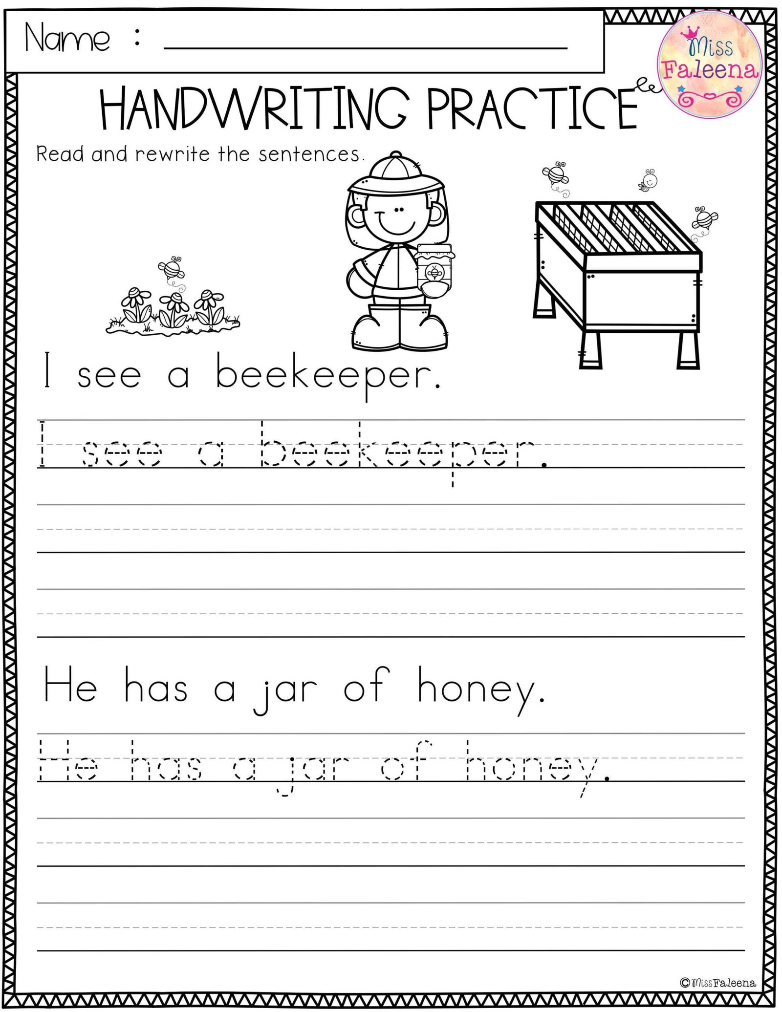 First Grade Writing Worksheets Free Printable