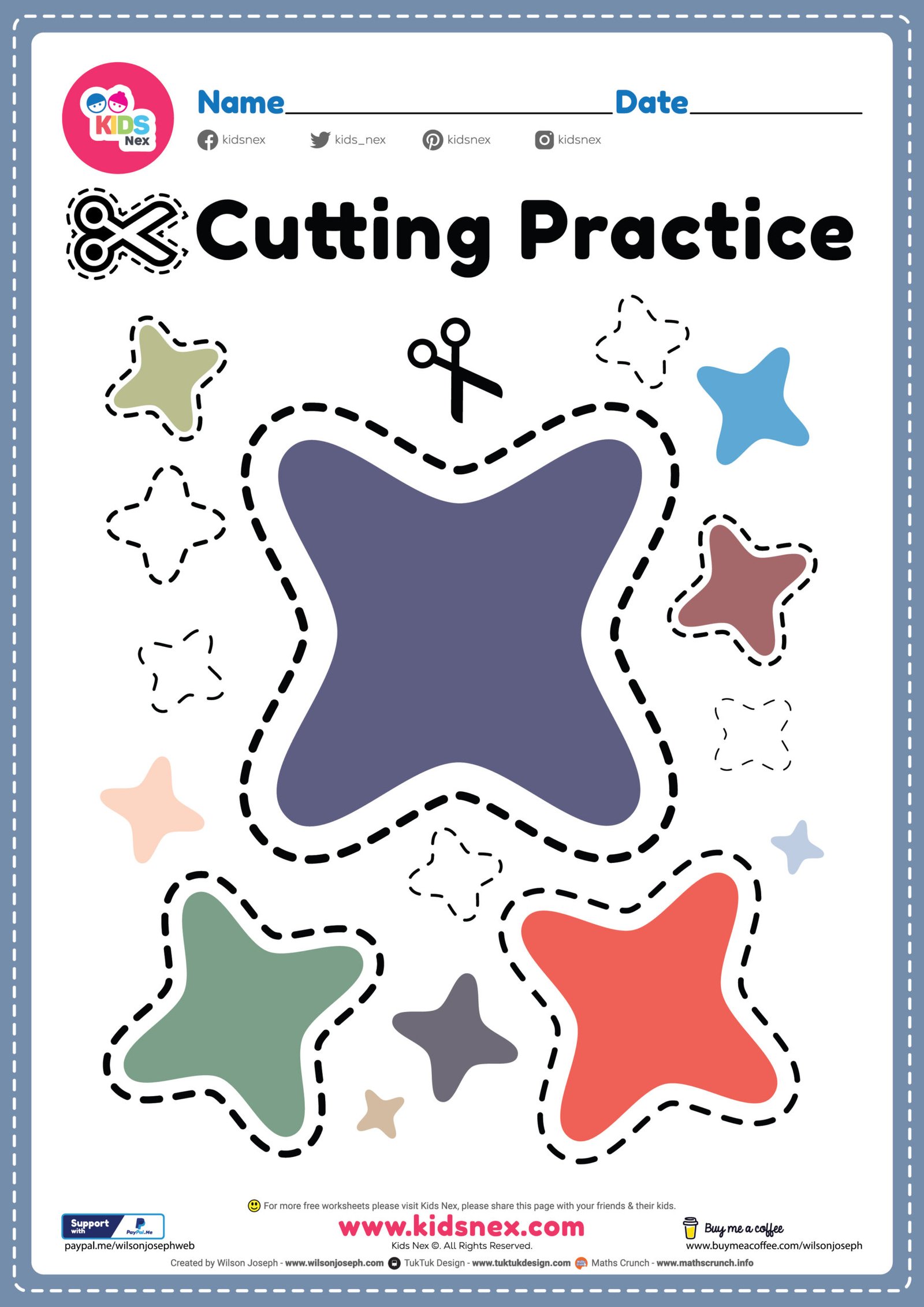 Scissor Activities - Free Printable PDF for Preschool Kids