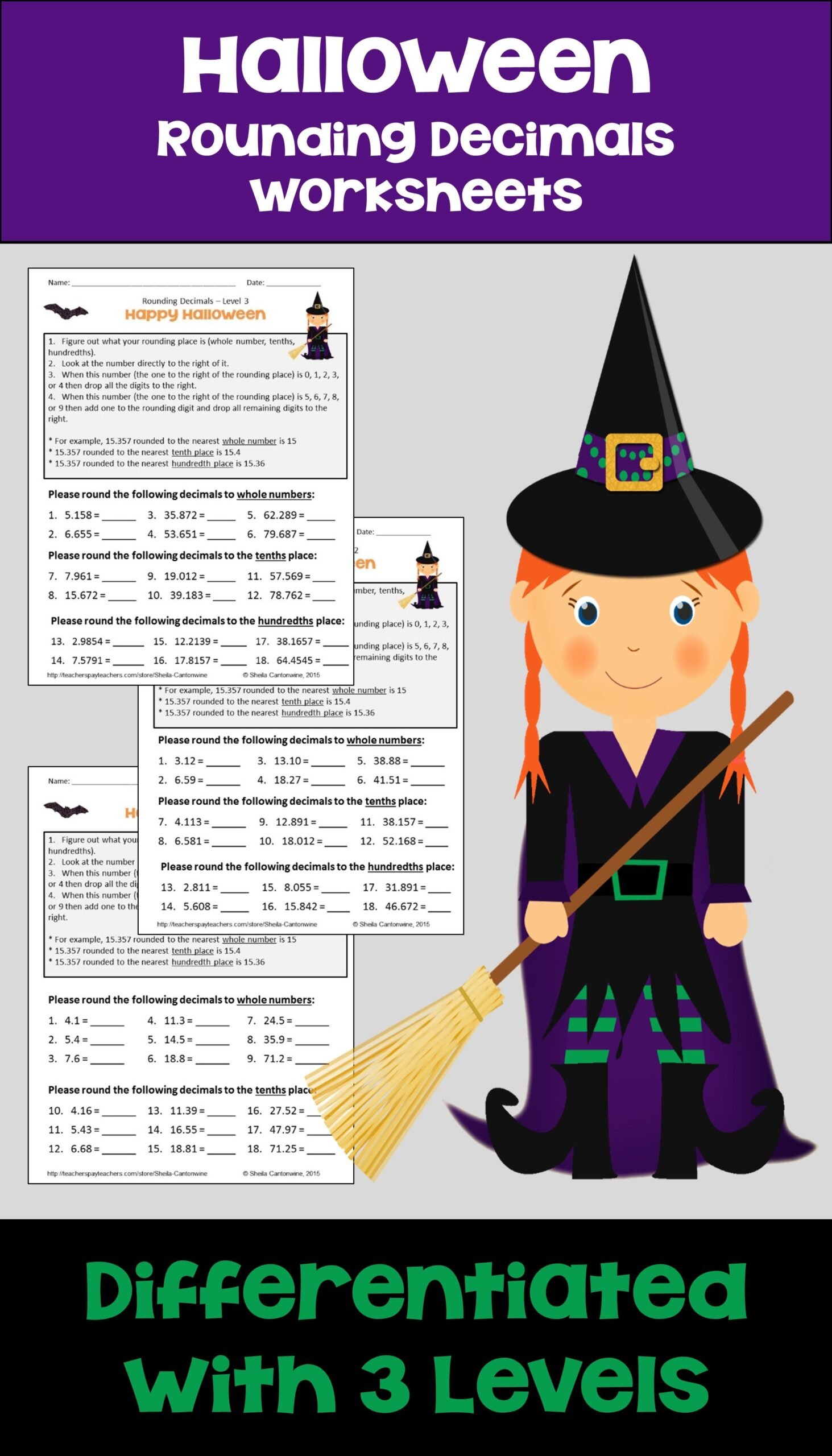 Halloween math is fun for kids with these printable decimal worksheets ... Halloween math is fun for kids with these printable decimal worksheets ...