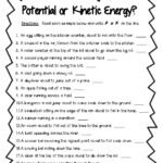 Potential And Kinetic Energy Worksheet Answers