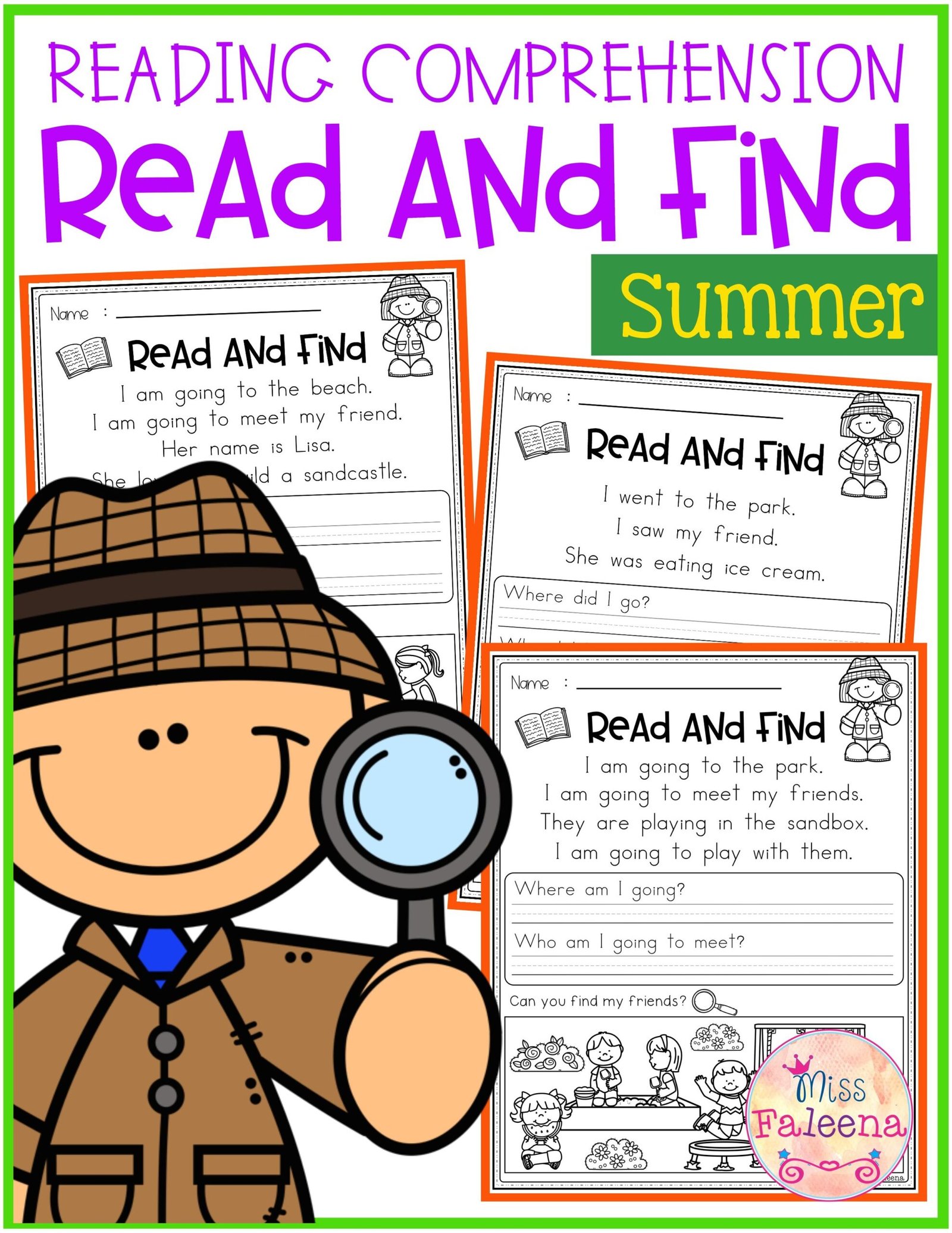 Summer Reading Comprehension Worksheet Summer Reading Comprehension Worksheet