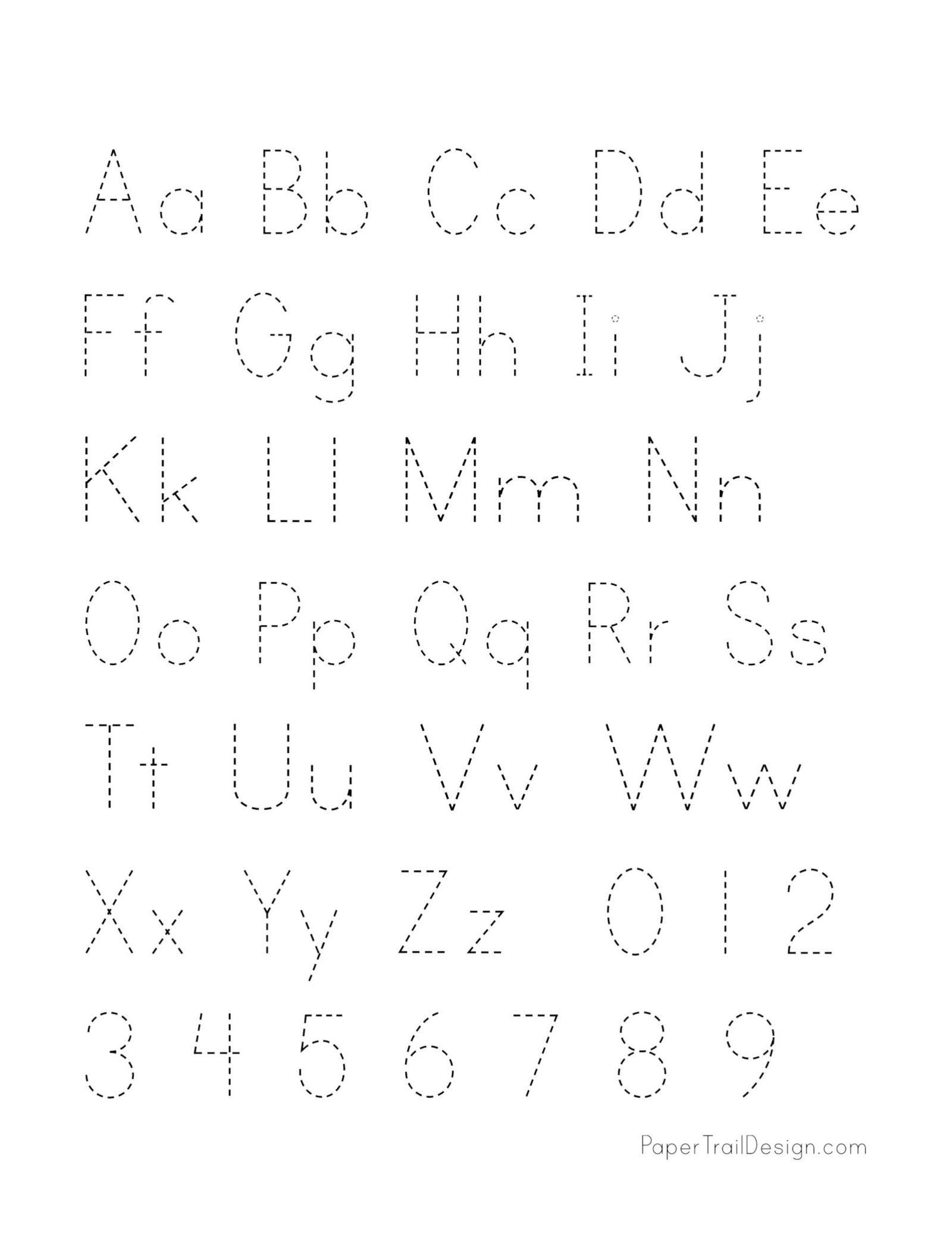 Free Printable Alphabet Handwriting Practice Sheets - Paper Trail Design Free Printable Alphabet Handwriting Practice Sheets - Paper Trail Design