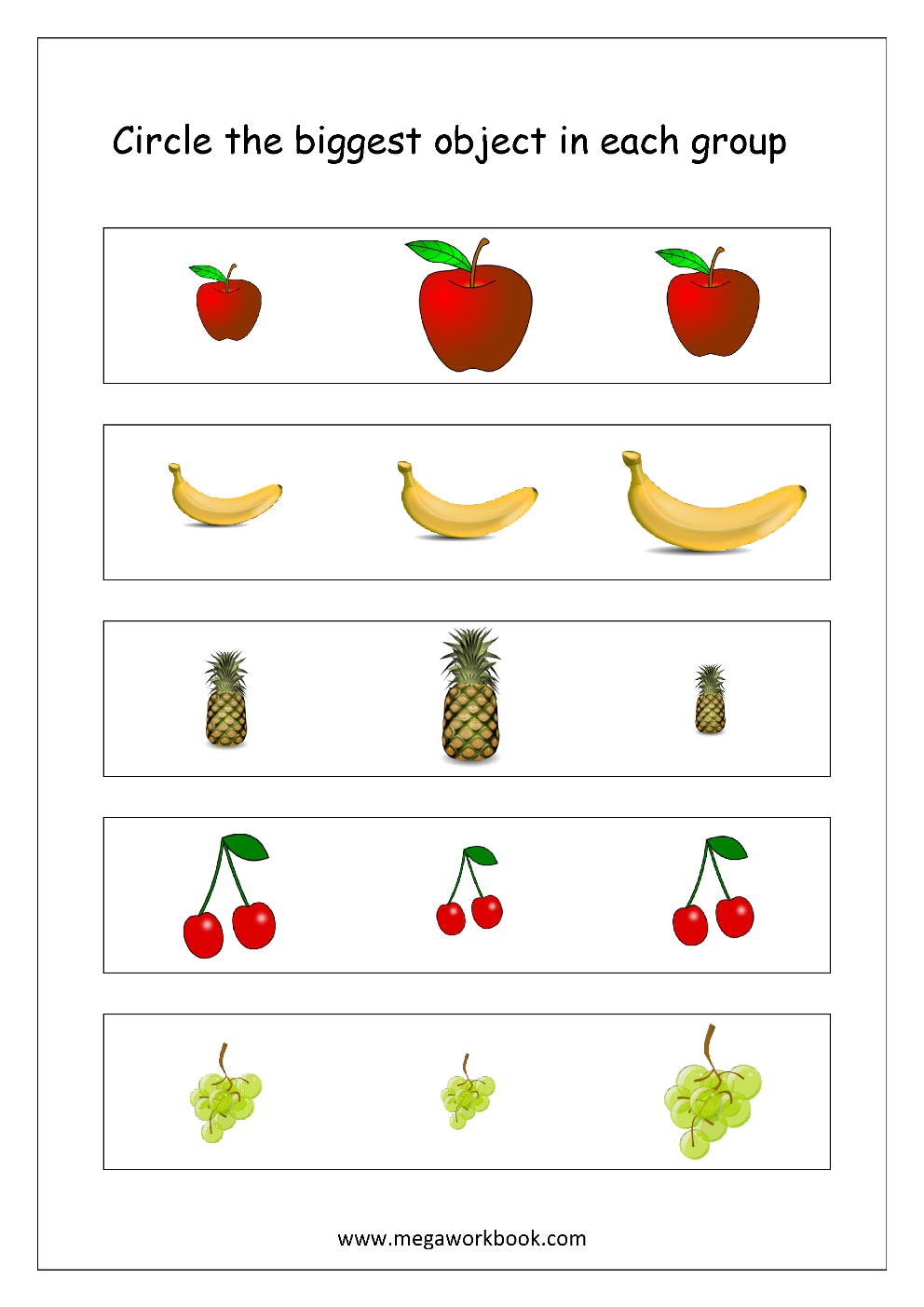Big and Small Worksheets - Size Comparison Worksheets For Preschool ... Big and Small Worksheets - Size Comparison Worksheets For Preschool ...