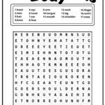 Body Parts Word Search – Ezpzlearn.com