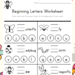 Bug Beginning Letters Worksheets Bug-Beginning-Letters-Worksheet | Worksheets Free