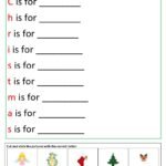 Christmas Acrostic Poem Worksheet | Early Education Zone