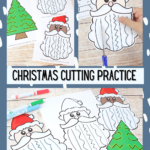 Christmas Themed Scissor Skills Printables | The Happy Printable