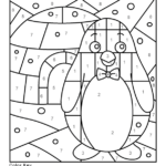 Pengiun Color By Numbers Color by Number Penguin Coloring Page – Free Printable Coloring Pages