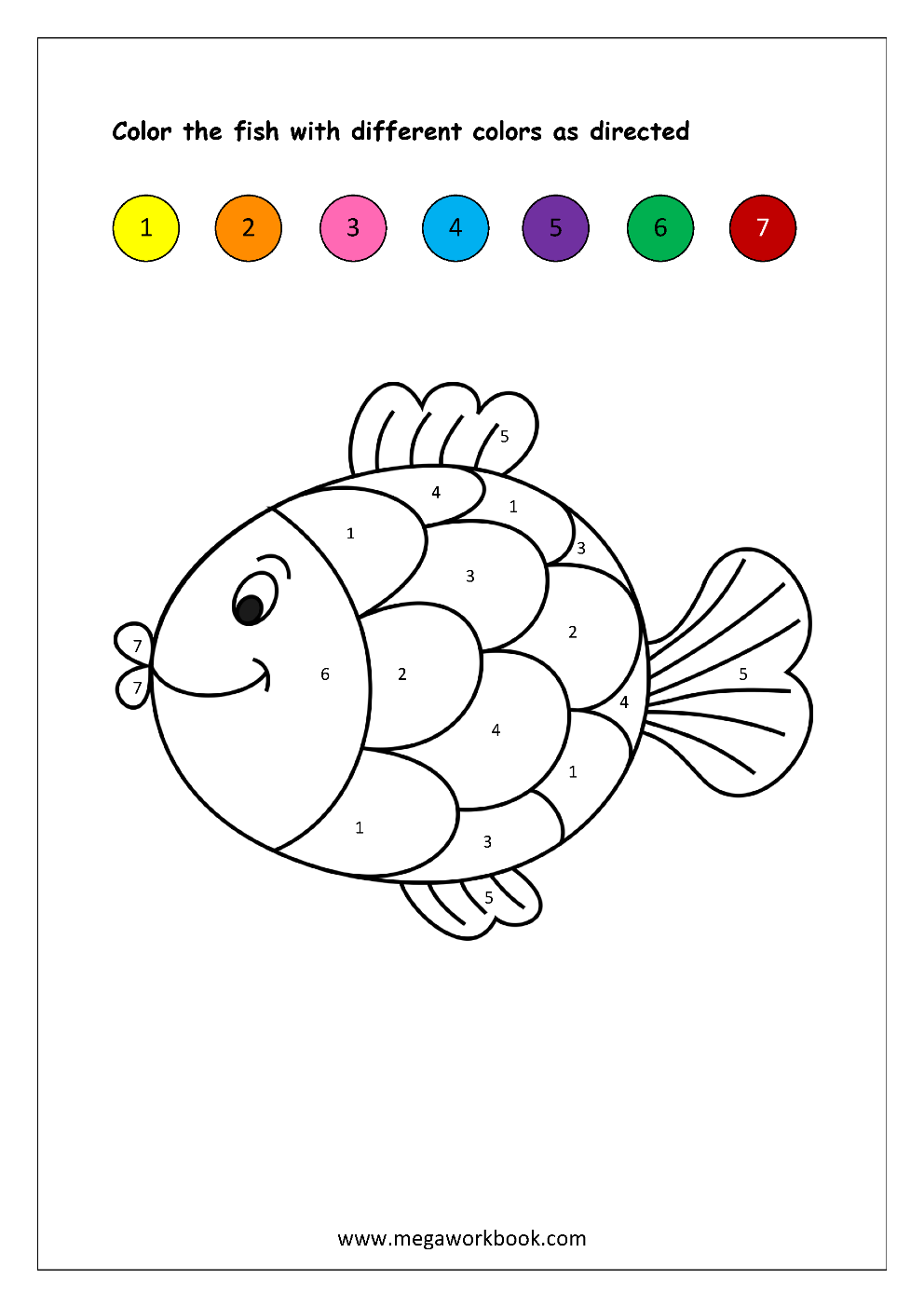 Free Printable Color By Numbers Worksheets - Color Recognition For ... Free Printable Color By Numbers Worksheets - Color Recognition For ...