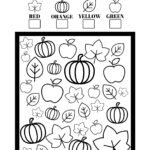 Fall Count And Color Worksheets Free Printable: Fall Fun I Spy Count and Color Activity Page for Kids