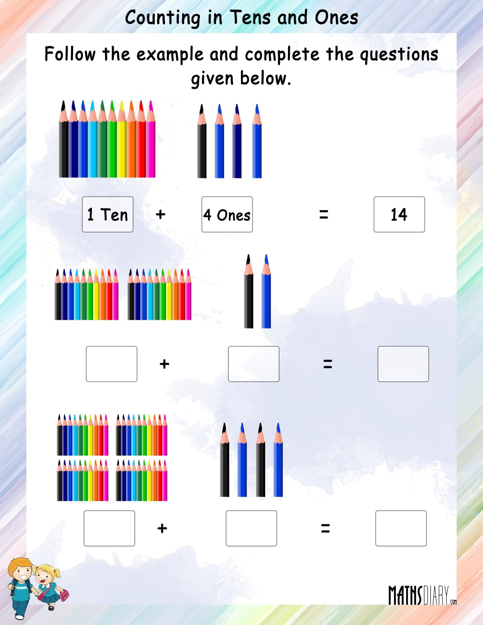 Counting Tens And Ones Worksheet