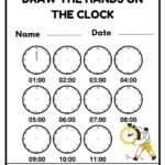 Draw Hands On Clock Worksheets Draw The Hands On The Clock Worksheet | FREE Download