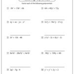Factoring Polynomials Worksheets with Answer Key