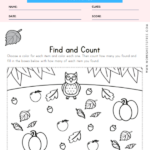 Fall Find and Count Worksheet | Worksheets Free