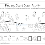 Find, Count and Create a Bar Graph with Ocean Objects Printables