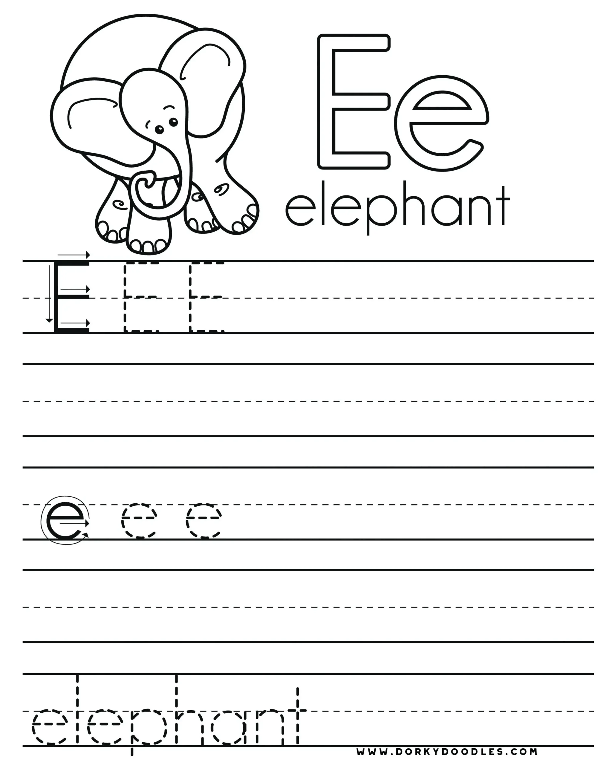 32 Fun Letter E Worksheets - Kitty Baby Love
