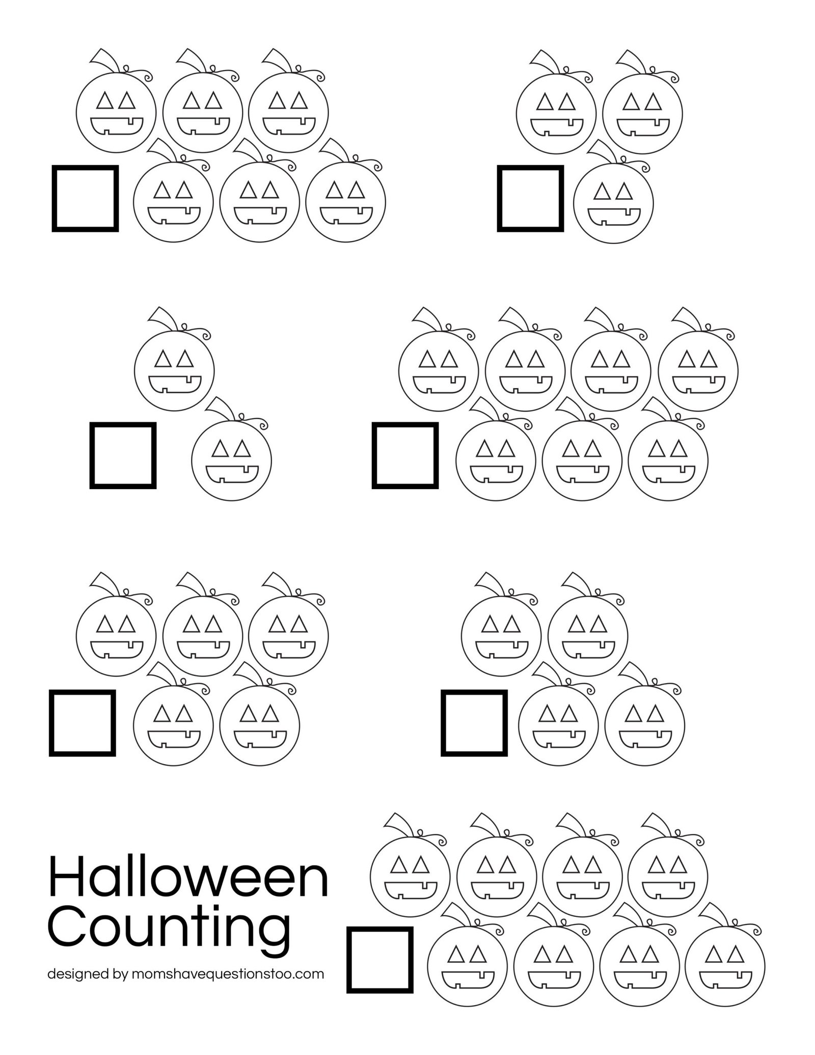 Halloween Counting - Moms Have Questions Too