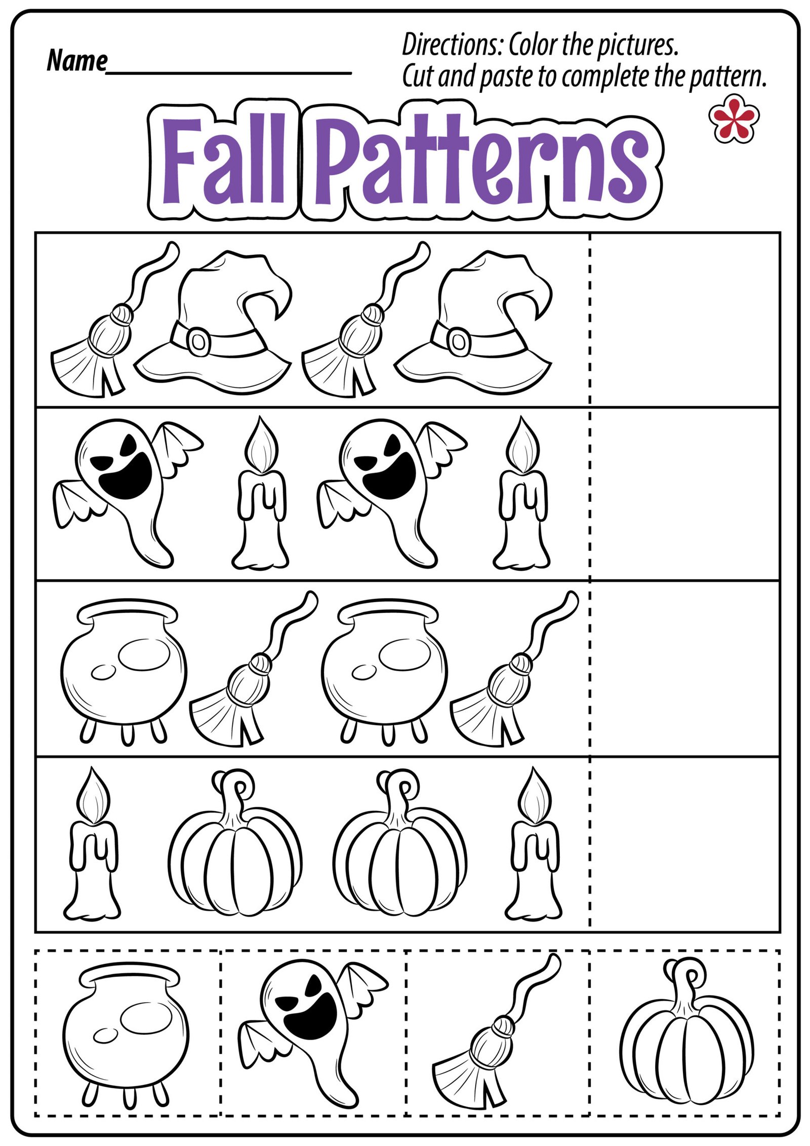 Fall and Halloween Themed Worksheets | TeachersMag.com